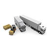 大型トラック/フォークリフト/積み荷 - 産業イメージ 無料イラスト