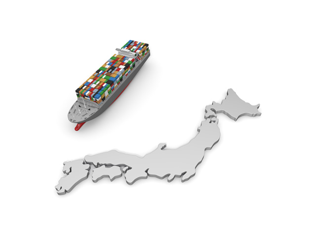 貨物船/日本/貿易 - 生産/イラスト/インダストリー/写真/イメージ/フォト/フリー素材