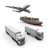 Airplane / Container / Export Trade / Overseas-Industrial Image Free Illustration