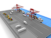 Transportation ｜ Trade ｜ Port-Industrial Image Free Illustration