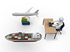 Personal export business Side business Overseas sales-Industrial image Free illustration