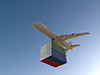国際便　空輸　貿易　飛行機 - 産業イメージ 無料イラスト