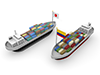 コロンビア　貿易　取引　コンテナ - 産業イメージ 無料イラスト