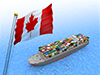 貿易船　カナダ　輸入　輸出 - 産業イメージ 無料イラスト