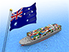 オーストラリア　コンテナ　貿易船 - 産業イメージ 無料イラスト