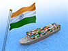 インド　国旗　貿易船　ビジネス - 産業イメージ 無料イラスト