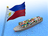 フィリピン　貿易船　輸入　輸出　工場 - 産業イメージ 無料イラスト