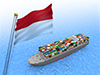 インドネシア　海外展開　輸入　輸出　貿易 - 産業イメージ 無料イラスト