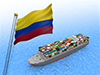 コロンビア　貿易船　輸入　輸出　取引 - 産業イメージ 無料イラスト